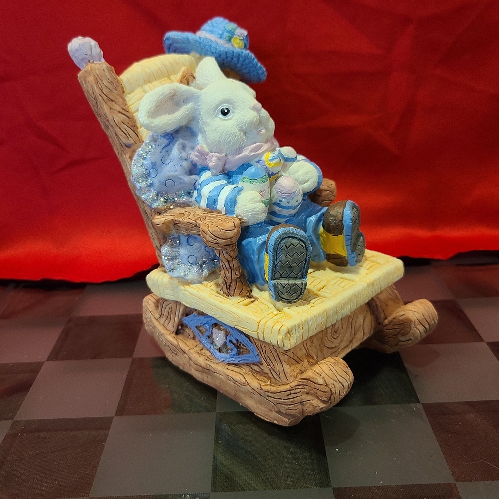 Bunny Rabbit Rocking Chair Decor for sale - Picture 4 of 15